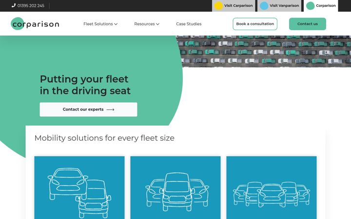 Screenshot of corparison.co.uk