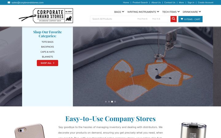 Screenshot of corpbrandstore.promo
