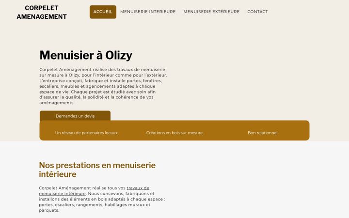 Screenshot of corpelet-amenagement.fr