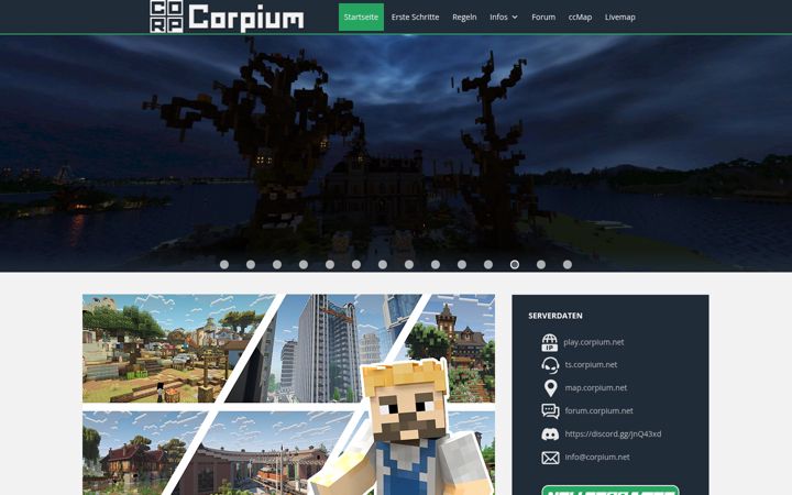 Skærmbillede af corpium.net