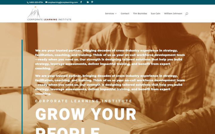 Screenshot of corplearning.com
