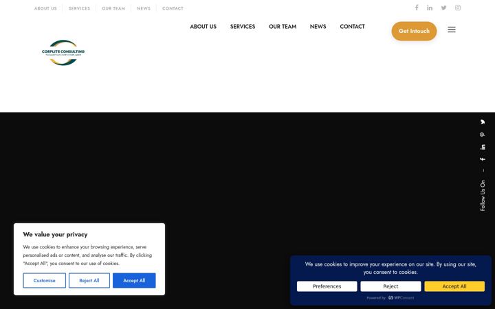 Screenshot of corpliteconsulting.com
