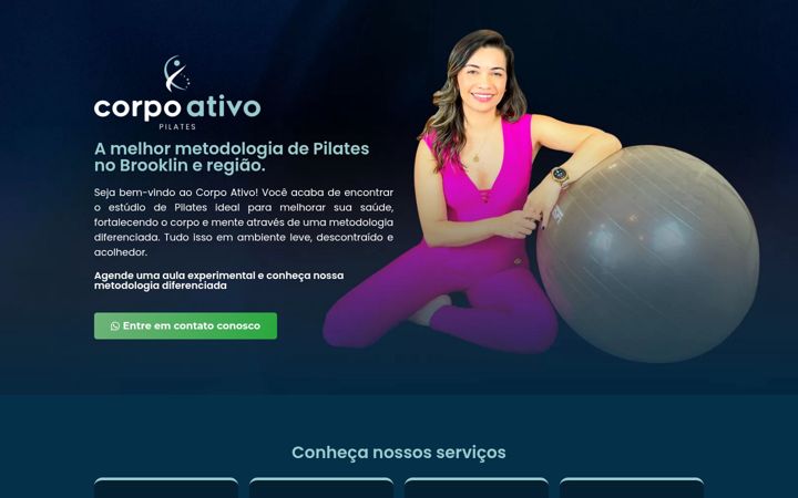 Screenshot of corpoativopilates.com.br