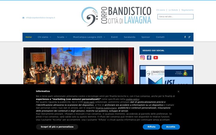 Screenshot of corpobandistico-lavagna.it