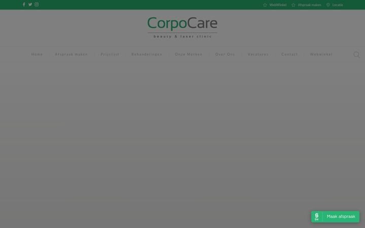 Screenshot of corpocare.nl