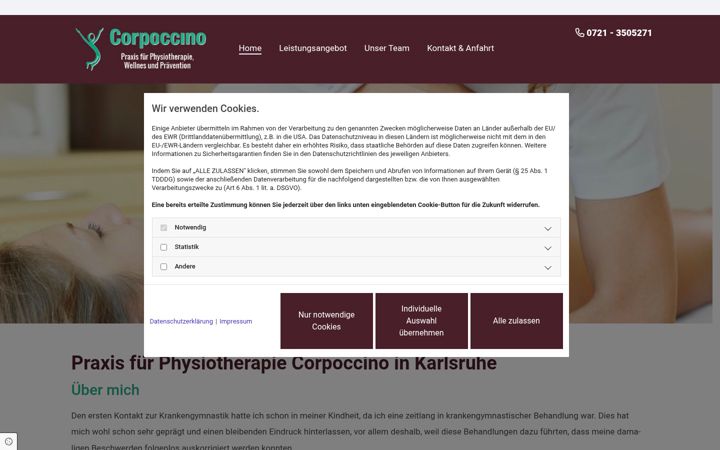Screenshot of corpoccino.de