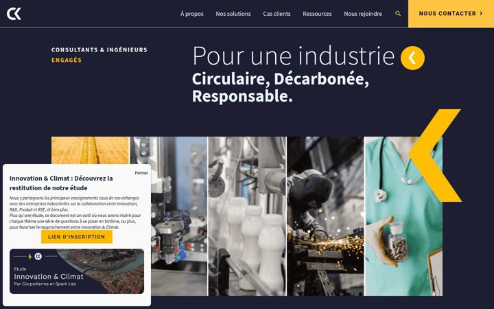 Screenshot di corpokarma.fr