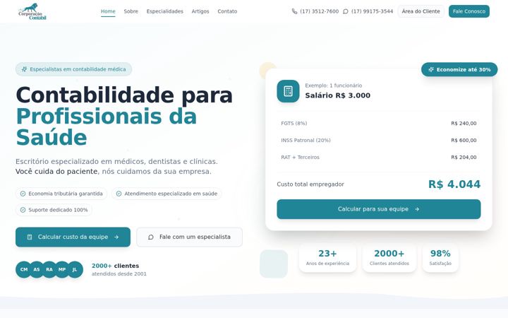 Screenshot of corporacaocontabil.com.br