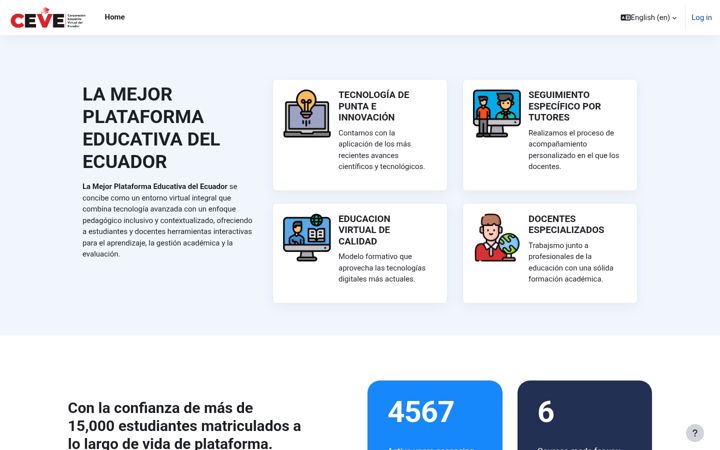 Ekrano kopija corporacioneducativavirtualecuador.com