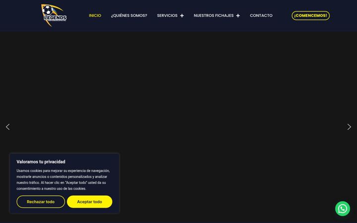 Screenshot of corporacionlegends.com