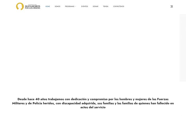 Ekraanipilt saidist corporacionmatamoros.org