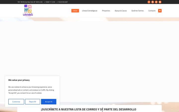Ekraanipilt saidist corporacionuraba.org