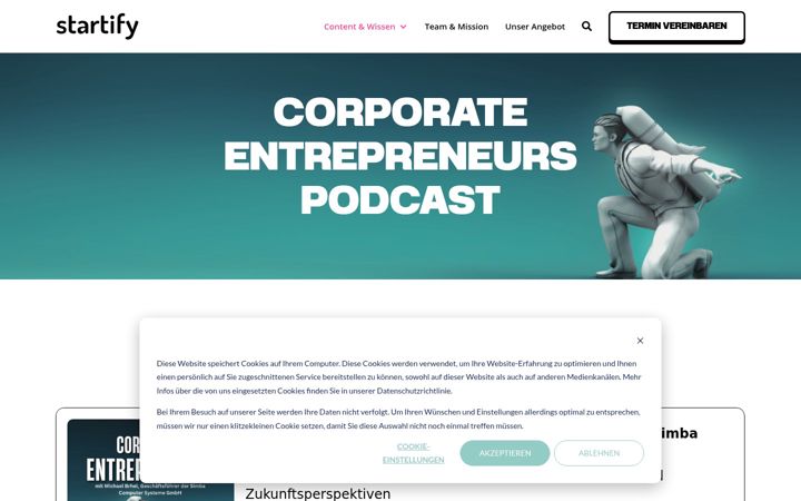 Screenshot of corporate-entrepreneurs.de
