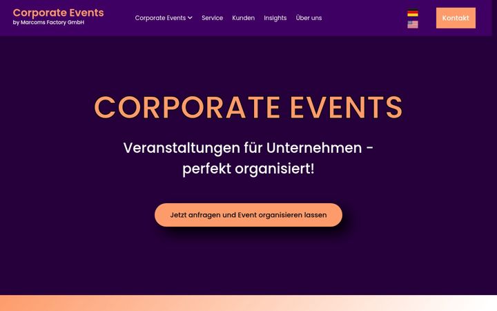 Screenshot of corporate-events.de