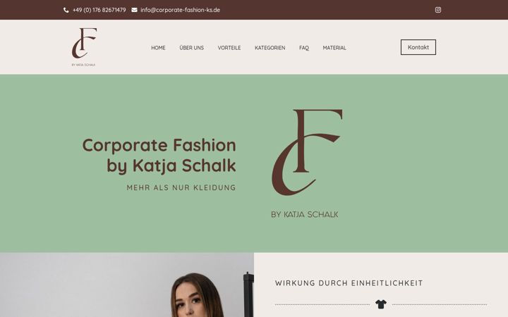 Screenshot of corporate-fashion-katja-schalk.de