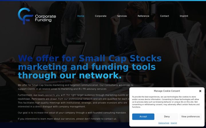 Screenshot of corporate-funding.com