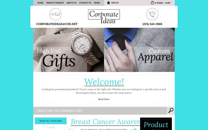 Screenshot of corporate-ideas.com