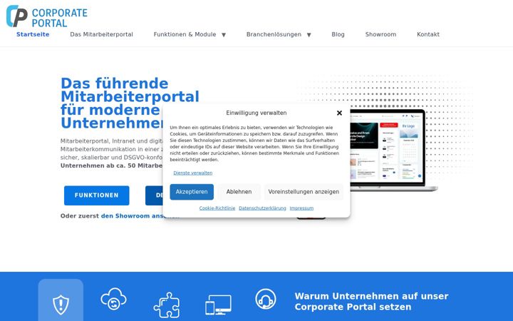 Screenshot of corporate-portal.de