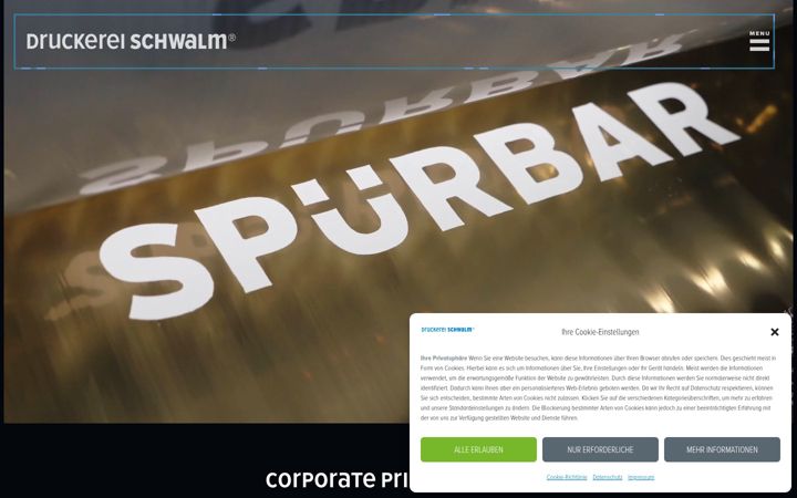 Screenshot of corporate-printing.de
