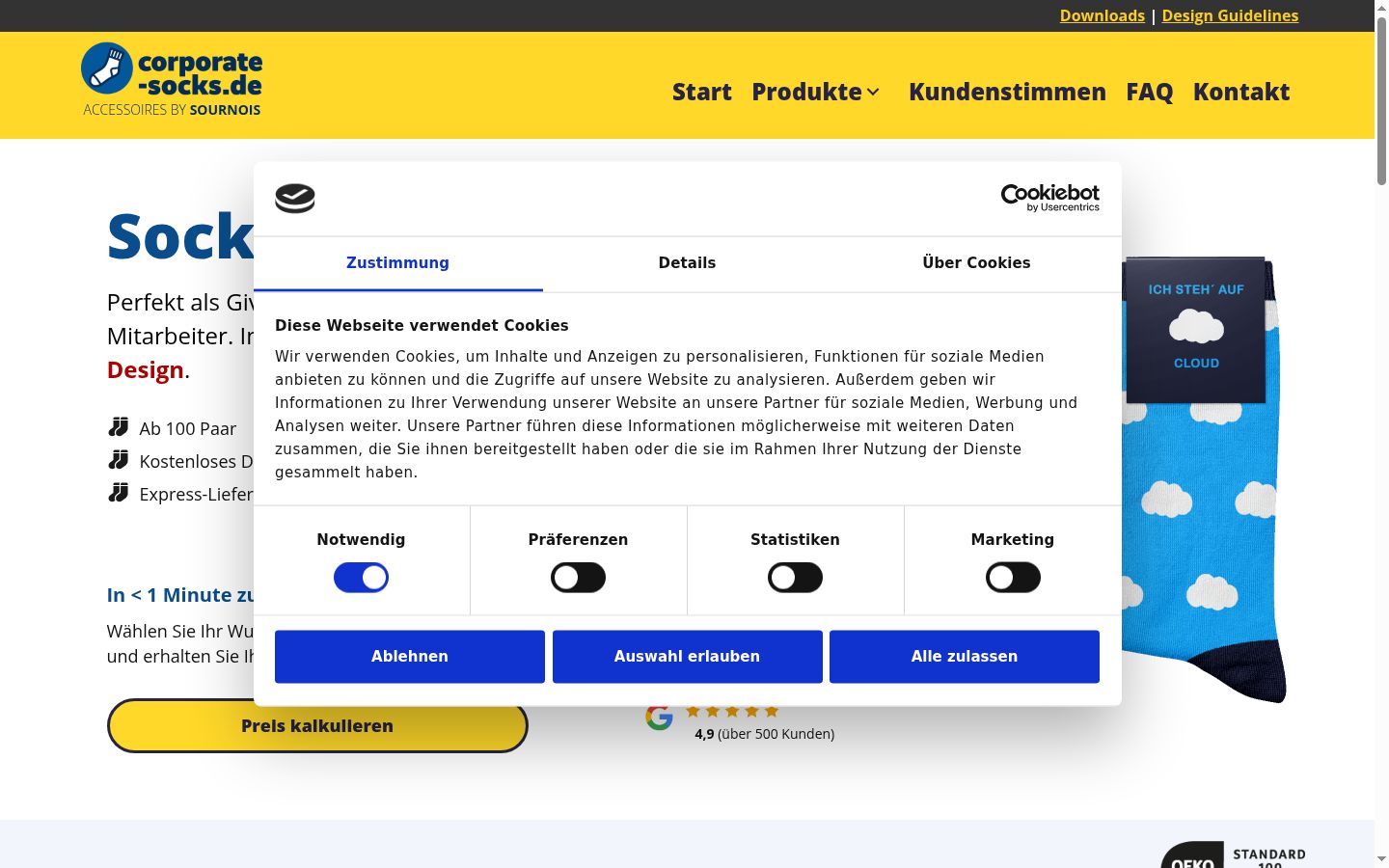 Zrzut ekranu banera zgody wyświetlanego przed jakąkolwiek interakcją