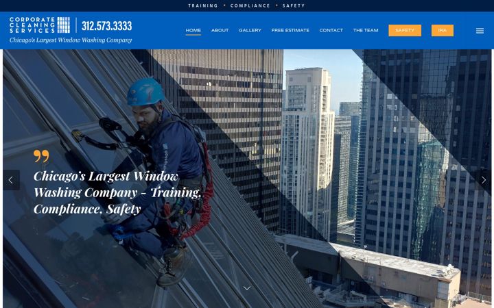 Screenshot of corporatecleaning.com