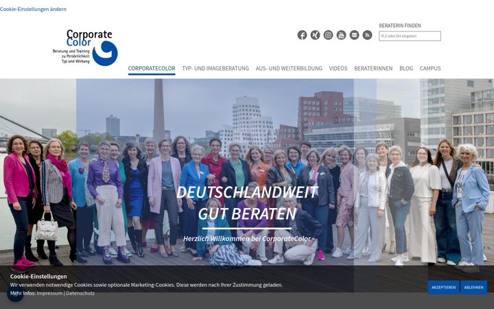 Screenshot of corporatecolor.de