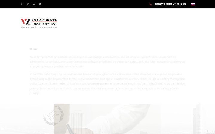 Screenshot of corporatedevelopment.capital