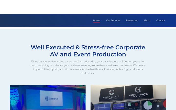 Screenshot di corporateeventsinc.net