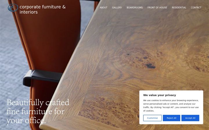 Screenshot of corporatefurniture.co.uk