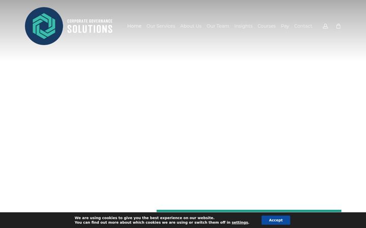 Screenshot of corporategovernancesolutions.ie