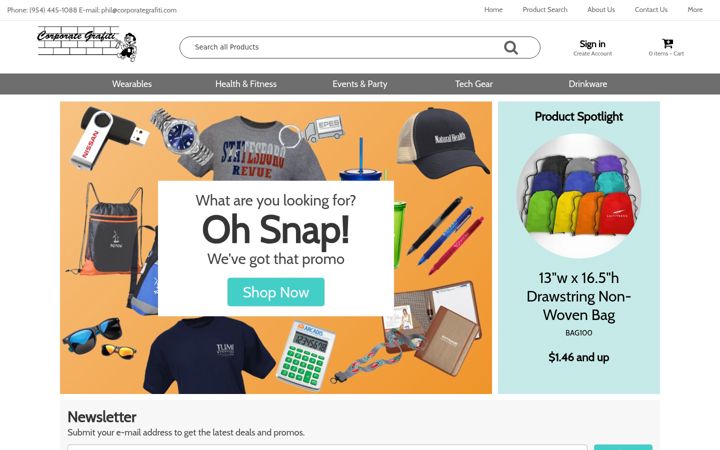 Screenshot of corporategrafiti.com