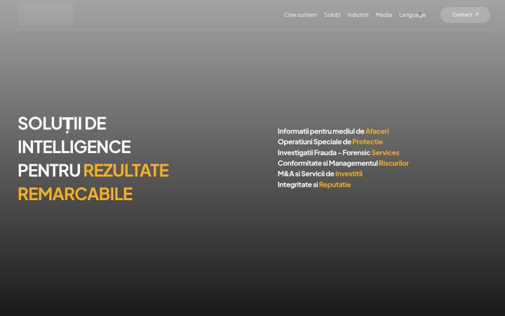 Screenshot of corporateintelligence.ro