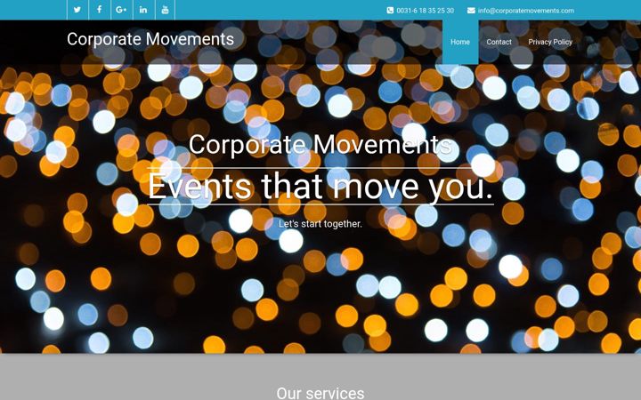 Screenshot of corporatemovements.com