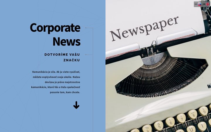 Screenshot of corporatenews.sk