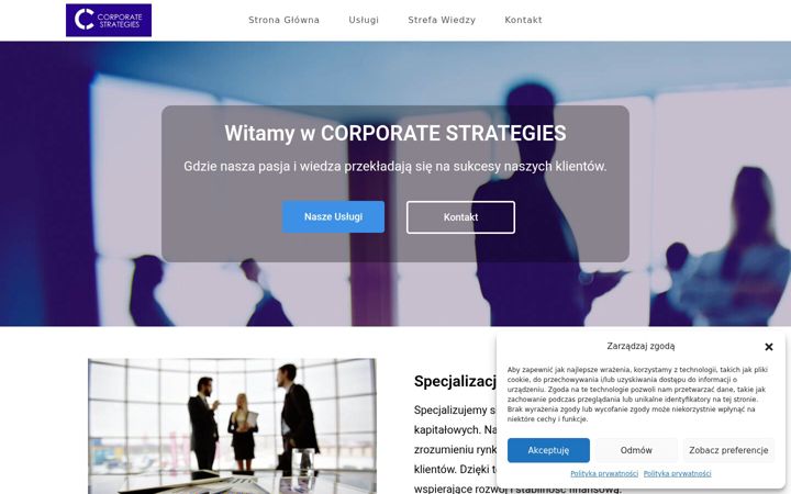 Screenshot of corporatestrategies.pl