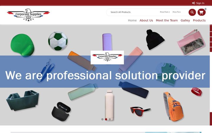 Screenshot of corporatesuppliesusa.com