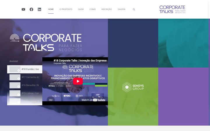 Screenshot of corporatetalks.pt