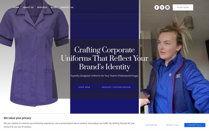 Screenshot ta' corporatethreads.co.uk