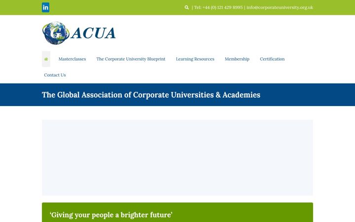 Screenshot of corporateuniversity.org.uk
