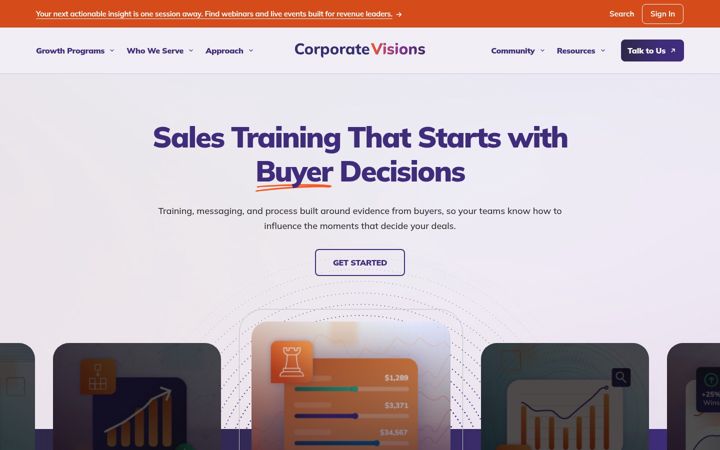 Screenshot of corporatevisions.com
