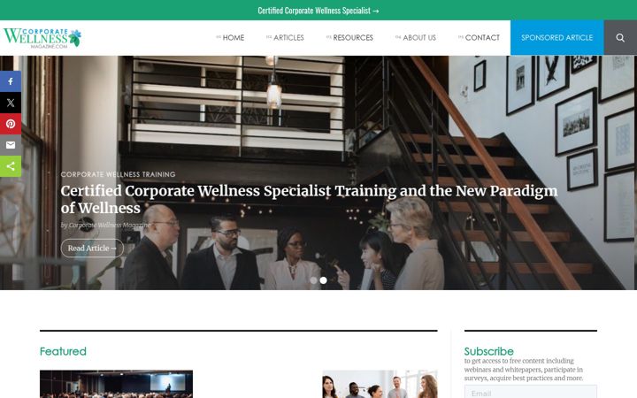 Snímek obrazovky corporatewellnessmagazine.com