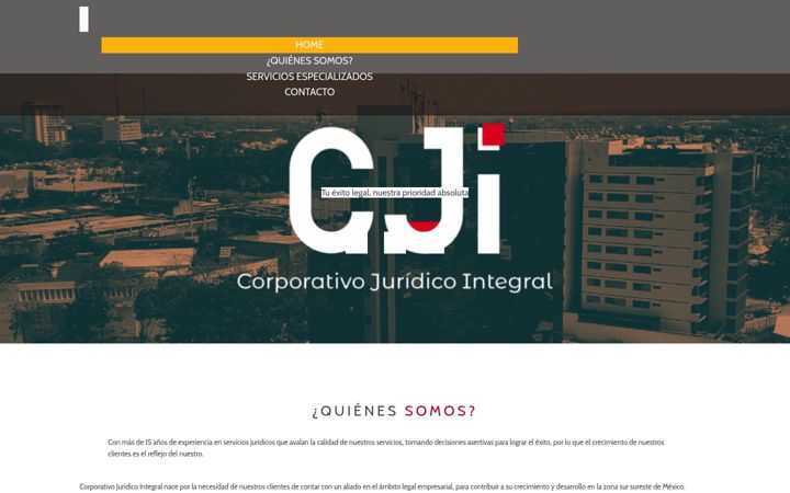 Screenshot of corporativojuridicointegral.com