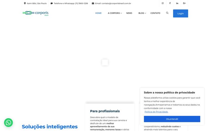 Screenshot of corporisbrasil.com.br