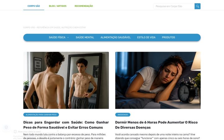 Screenshot of corposao.com.br