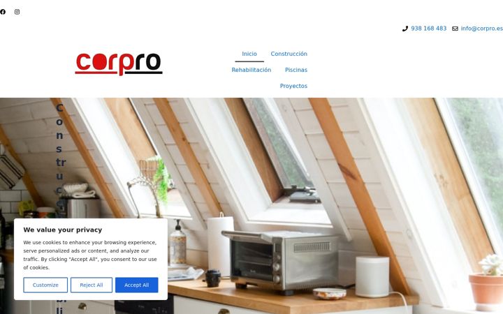 Screenshot of corpro.es