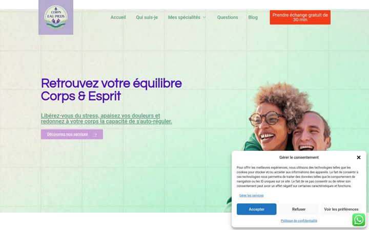Screenshot di corps-eau-pieds.fr