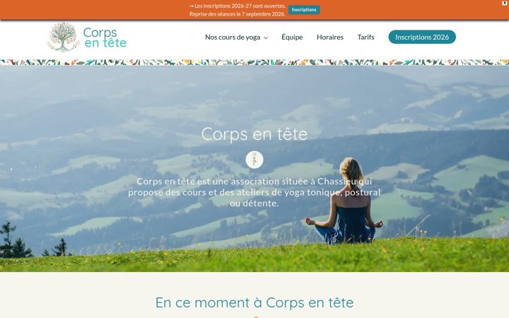Ekraanipilt saidist corps-en-tete.org