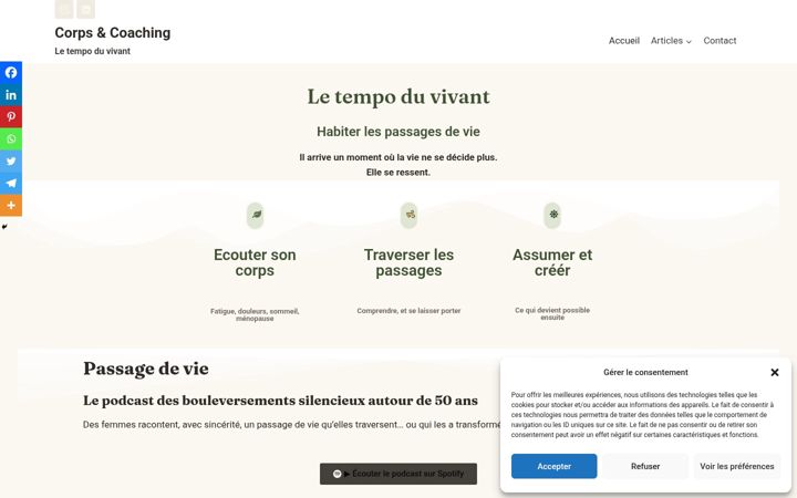 Screenshot of corps-et-coaching.com