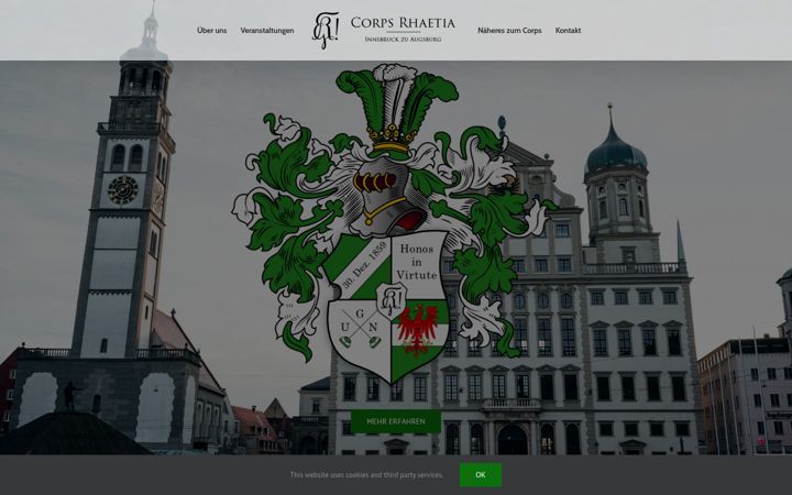 Screenshot of corps-rhaetia.de