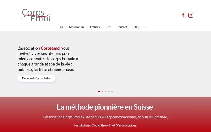Screenshot of corpsemoi.ch